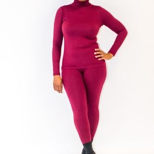 Burgundy Legging Set